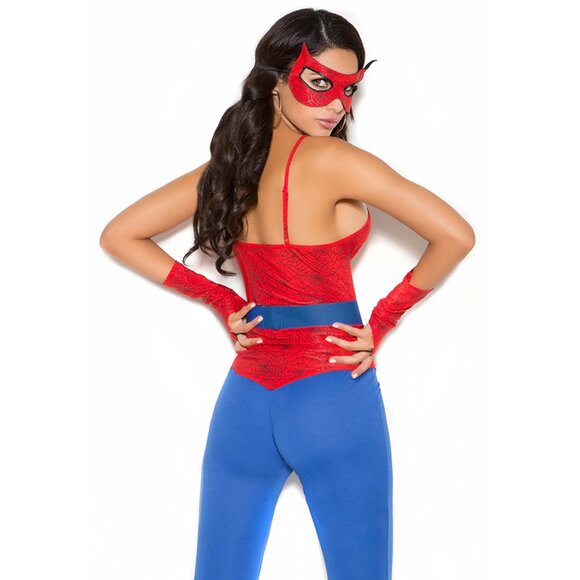 Spider Super Hero Costume 5Pc Womens Size XL for Halloween Roleplay Cosplay - Picture 5 of 10